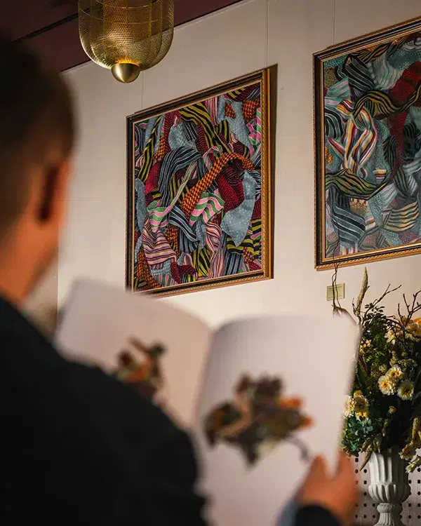 Christopher Cuseo’s art at Three Cuts Steakhouse & Bar