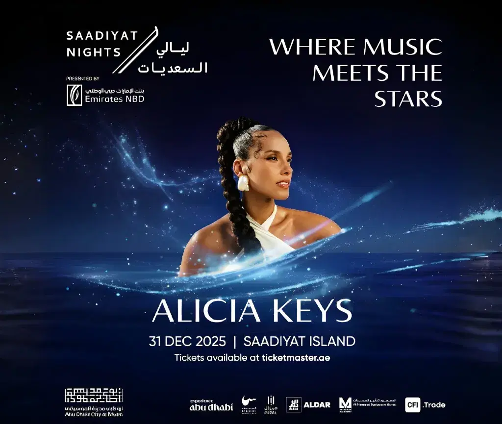 Alicia Keys confirmed for a special New Year’s Eve performance at Saadiyat Nights