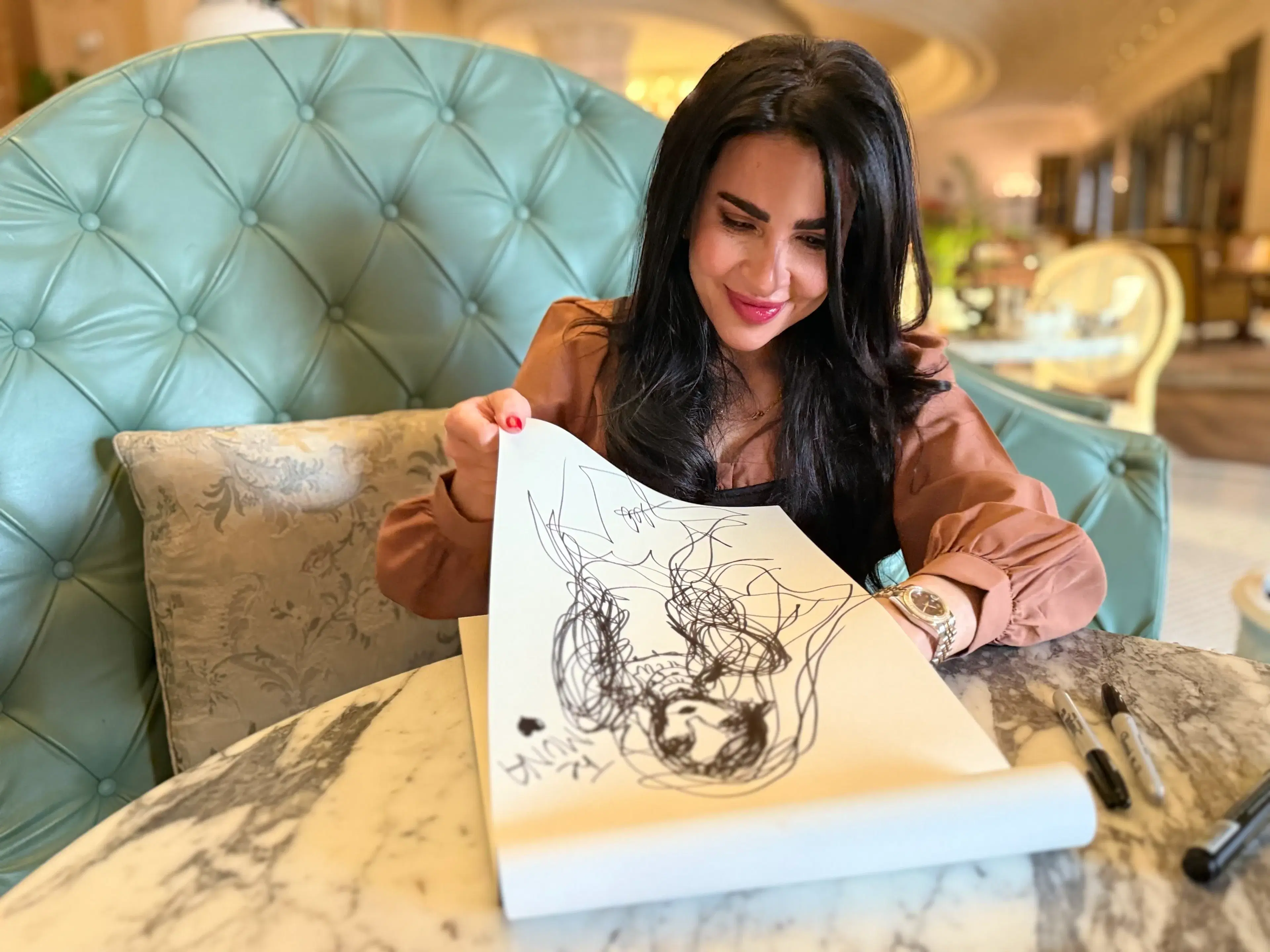 The power of one line: How Hind Khlaifat is redefining Bedouin art 