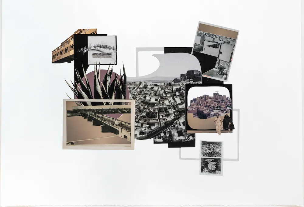 Sama Alshaibi, 'The Nature of Fiction, 2025, Mixed media collage, 57 x 76 cm.webp