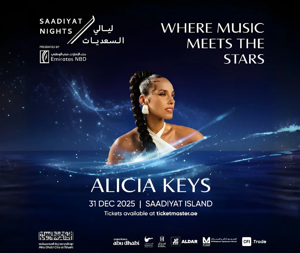 Alicia Keys confirmed for a special New Year’s Eve performance at Saadiyat Nights