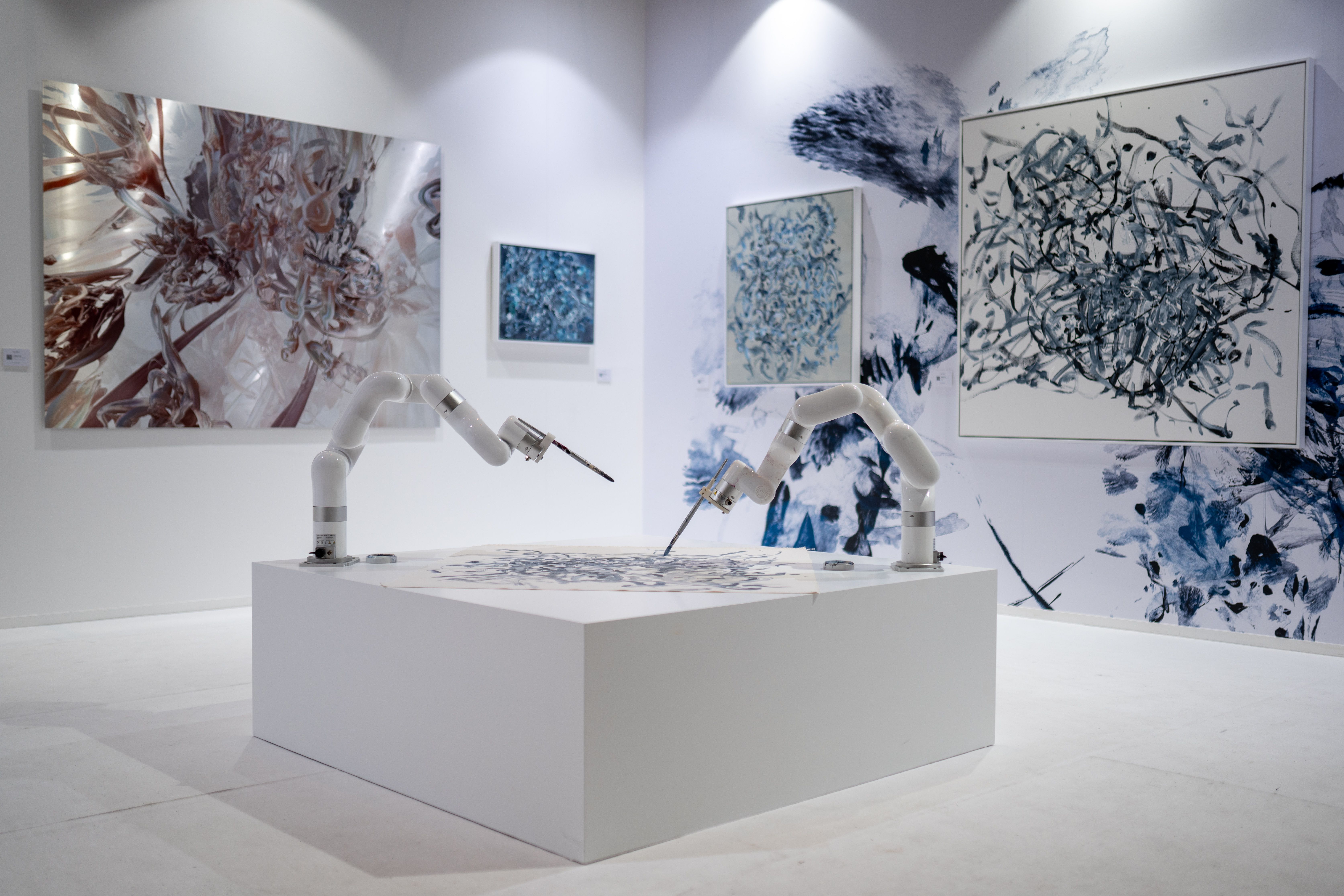 Art Dubai 2024_Art Dubai Digital_Installation view of Sougwen Chung by HOFA Gallery_Credit_ Cedric Ribero for Getty Images.jpg