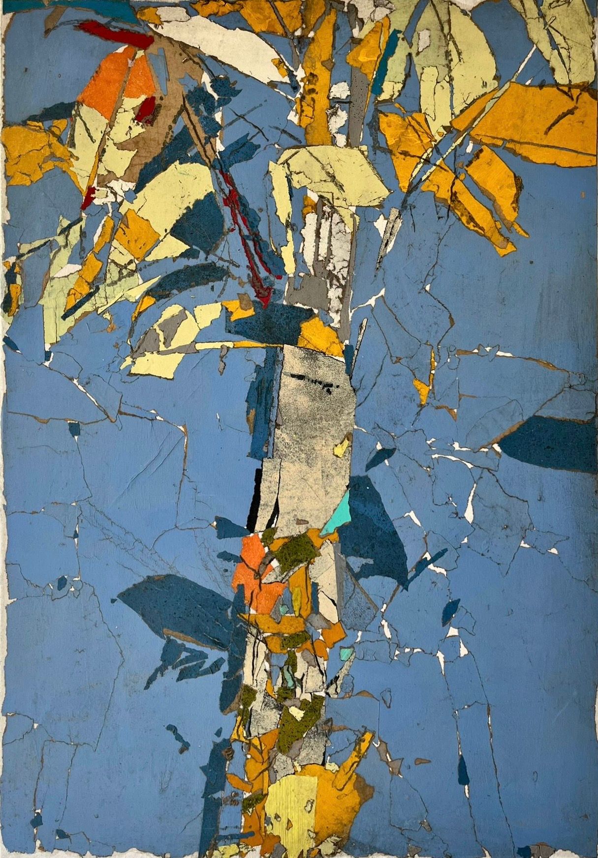 Tammam Azzam, Plant, 2026, Paper collage on canvas, 100 x 70 cm__ (1).jpg