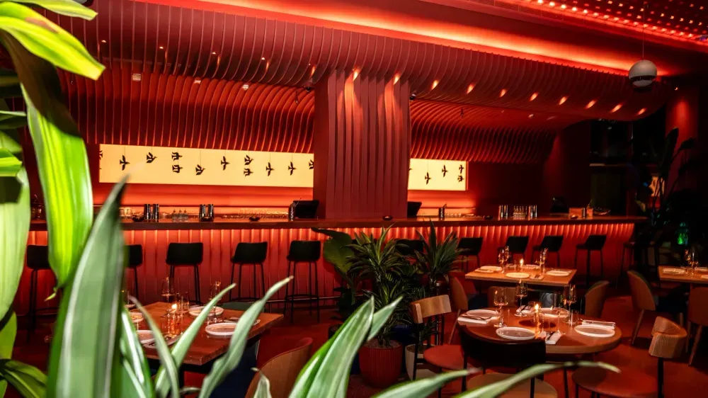 Soul Kitchen Dubai restaurant interior with earthy tones and natural materials